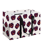 Purple Halloween Pumpkin Pattern Print Utility Tote Bag