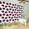 Purple Halloween Pumpkin Pattern Print Wall Sticker