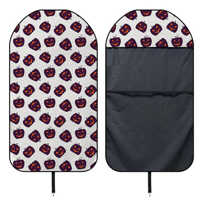 Purple Halloween Pumpkin Pattern Print Waterproof Car Seat Cover