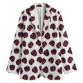 Purple Halloween Pumpkin Pattern Print Women's Cotton Blazer