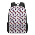 Purple Halloween Witch Hat Pattern Print 17 Inch Backpack