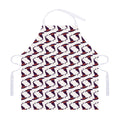 Purple Halloween Witch Hat Pattern Print Adjustable Apron