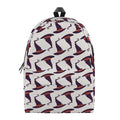 Purple Halloween Witch Hat Pattern Print School Backpack
