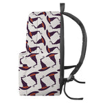 Purple Halloween Witch Hat Pattern Print Backpack