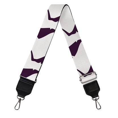 Purple Halloween Witch Hat Pattern Print Bag Strap