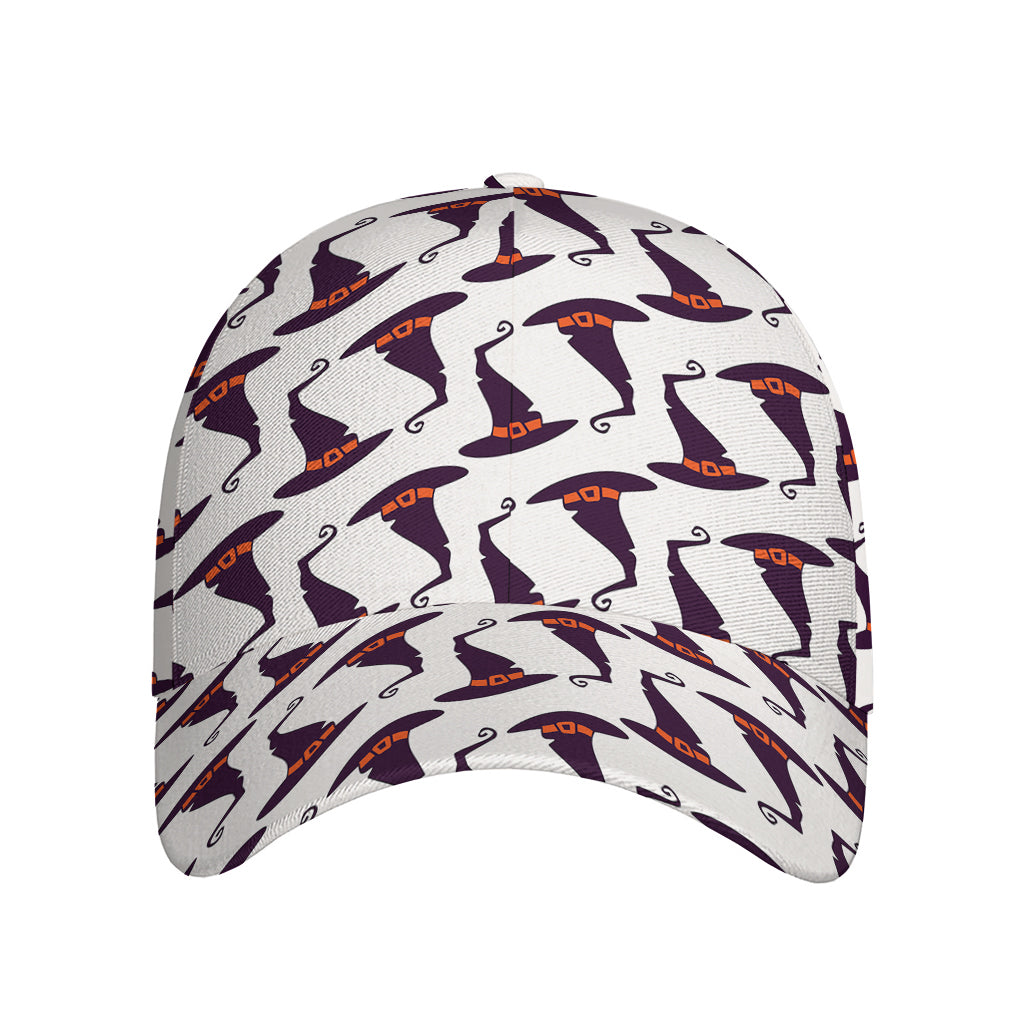 Purple Halloween Witch Hat Pattern Print Baseball Cap