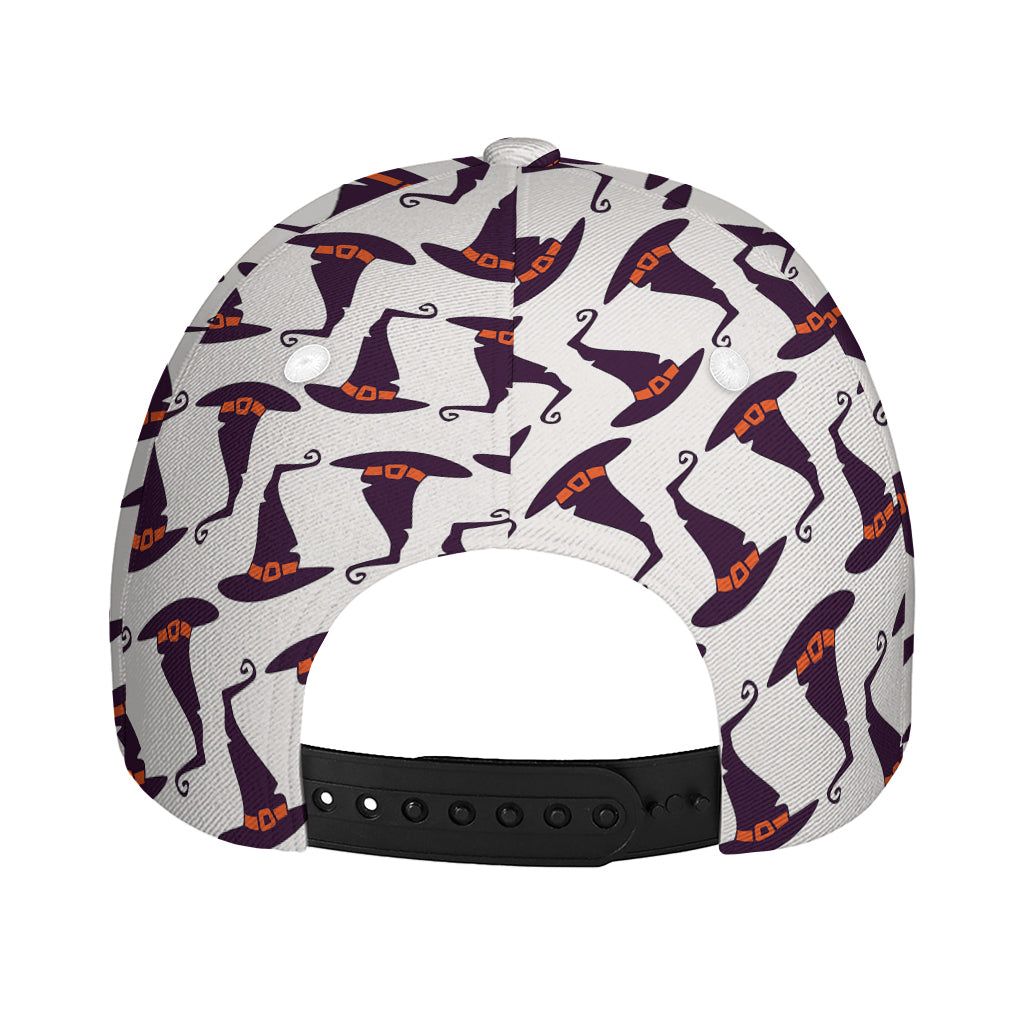 Purple Halloween Witch Hat Pattern Print Baseball Cap