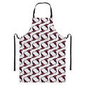 Purple Halloween Witch Hat Pattern Print Bib Apron With Pocket