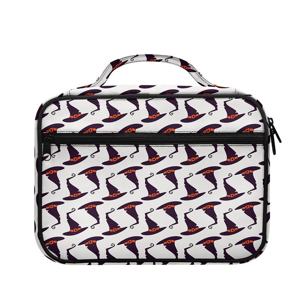Purple Halloween Witch Hat Pattern Print Briefcase Bible Bag