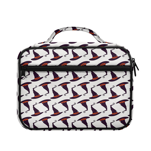 Purple Halloween Witch Hat Pattern Print Briefcase Bible Bag