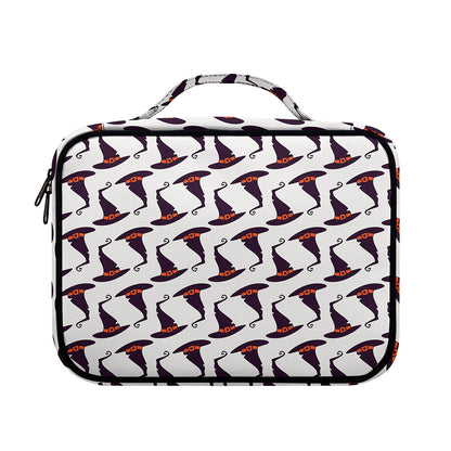 Purple Halloween Witch Hat Pattern Print Briefcase Bible Bag