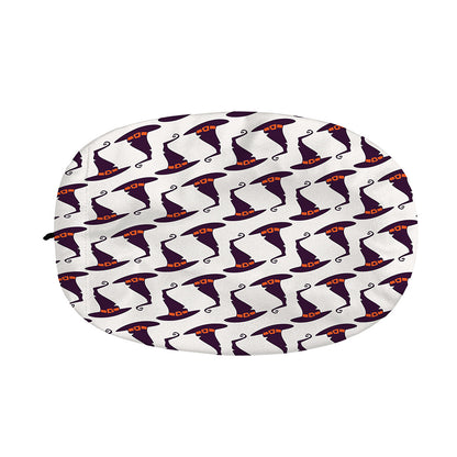 Purple Halloween Witch Hat Pattern Print Car Side Mirror Covers