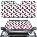 Purple Halloween Witch Hat Pattern Print Car Windshield Sun Shade