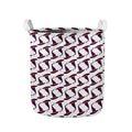 Purple Halloween Witch Hat Pattern Print Collapsible Laundry Basket