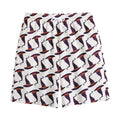 Purple Halloween Witch Hat Pattern Print Cotton Shorts