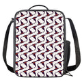 Purple Halloween Witch Hat Pattern Print Crossbody Lunch Bag
