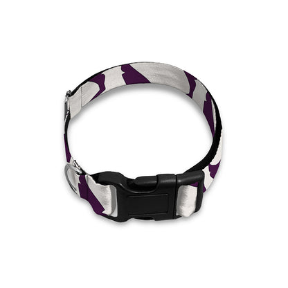 Purple Halloween Witch Hat Pattern Print Dog Collar