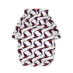 Purple Halloween Witch Hat Pattern Print Dog Zip Up Hoodie