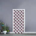 Purple Halloween Witch Hat Pattern Print Door Sticker
