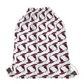 Purple Halloween Witch Hat Pattern Print Drawstring Bag