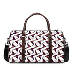 Purple Halloween Witch Hat Pattern Print Duffle Bag