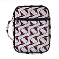 Purple Halloween Witch Hat Pattern Print Front Pocket Bible Bag