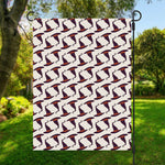 Purple Halloween Witch Hat Pattern Print Garden Flag