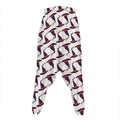 Purple Halloween Witch Hat Pattern Print Hammer Pants