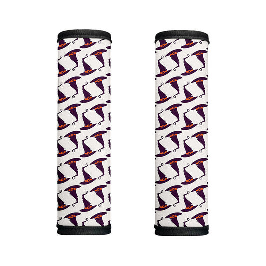 Purple Halloween Witch Hat Pattern Print Handle Covers