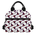 Purple Halloween Witch Hat Pattern Print Insulated Lunch Bag