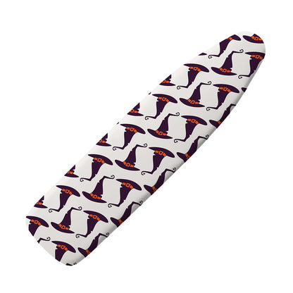 Purple Halloween Witch Hat Pattern Print Ironing Board Cover