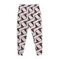 Purple Halloween Witch Hat Pattern Print Jogger Pants