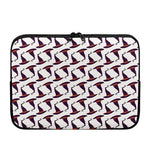 Purple Halloween Witch Hat Pattern Print Laptop Sleeve