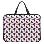 Purple Halloween Witch Hat Pattern Print Laptop Sleeve With Handle