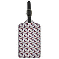 Purple Halloween Witch Hat Pattern Print Luggage Tag