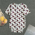 Purple Halloween Witch Hat Pattern Print Men's Bodysuit