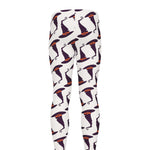Purple Halloween Witch Hat Pattern Print Men's leggings