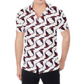 Purple Halloween Witch Hat Pattern Print Men's Shirt