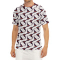 Purple Halloween Witch Hat Pattern Print Men's Short Sleeve Rash Guard