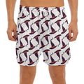 Purple Halloween Witch Hat Pattern Print Men's Split Running Shorts