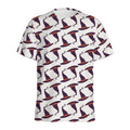 Purple Halloween Witch Hat Pattern Print Men's Athletic T-Shirt