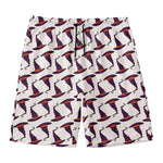 Purple Halloween Witch Hat Pattern Print Men's Swim Trunks