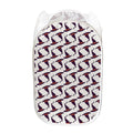 Purple Halloween Witch Hat Pattern Print Mesh Laundry Hamper
