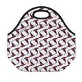 Purple Halloween Witch Hat Pattern Print Neoprene Lunch Bag