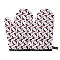 Purple Halloween Witch Hat Pattern Print Oven Mitts