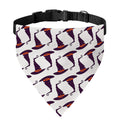 Purple Halloween Witch Hat Pattern Print Over The Collar Dog Bandana