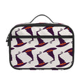 Purple Halloween Witch Hat Pattern Print Portable Lunch Bag