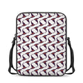Purple Halloween Witch Hat Pattern Print Rectangular Crossbody Bag