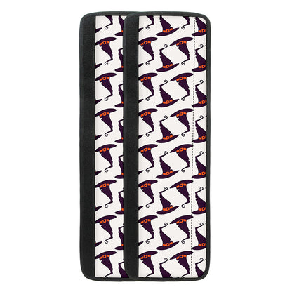 Purple Halloween Witch Hat Pattern Print Refrigerator Handle Covers