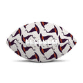 Purple Halloween Witch Hat Pattern Print Rugby Ball